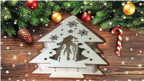 Laser Cut Christmas Box Template Free CDR