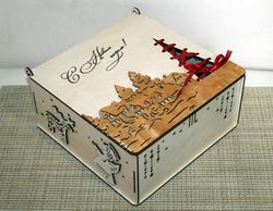 Laser Cut Christmas Box Design Free CDR