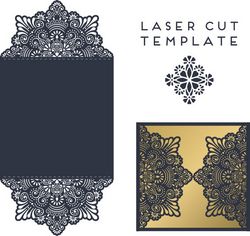 Laser Cut Christmas Greeting Card Design Template Free CDR