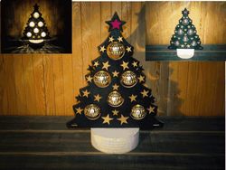 Laser Cut Christmas Tree Lamp Free CDR