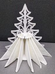 Laser Cut Christmas Tree Napkin Holder Free CDR