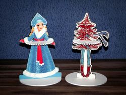Laser Cut Napkin Holder Snow Maiden Christmas Tree Free CDR