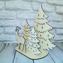 Laser Cut New Year Christmas Decoration Free CDR