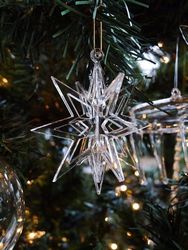Laser Cut Snowflake Christmas Tree Ornament Free CDR