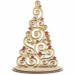 Plywood Christmas Tree On Stand Laser Cut Cnc Template Free CDR