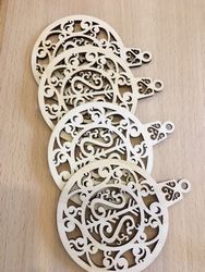 Laser Cut Pendant Plywood Toys For New Year Free CDR