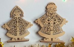 Laser Cut Santa And Snow Maiden Templates Free CDR