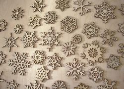 Laser Cut Wooden Snowflake Ornaments Free CDR