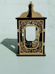 Laser Cut Wooden Candle Holder Candlestick Box Free CDR