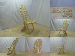 Designer Flexible Wooden Chair Cnc Free CDR