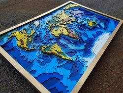 Wooden World Map Wall Hanging Cnc Free CDR