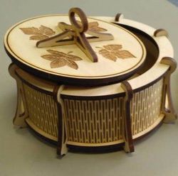 Round Carved Box Laser Cut Free CDR