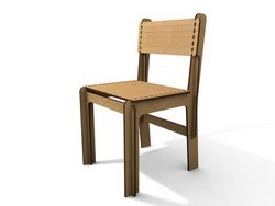 Laser Cut Wood Simple Chair Free CDR