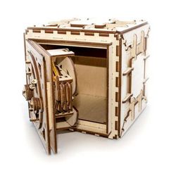 3d Wooden Safe With Working Lock Mechanism  3d Kit  Puzzle Free CDR