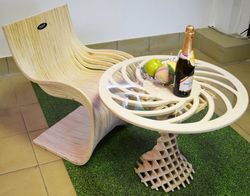 Laser Cut Table With Parametric Chair Free CDR