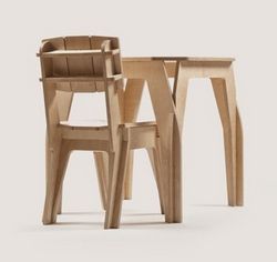Table And Chair Design Wooden Free CDR