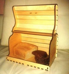 Laser Cut Bread Box Bread Basket With Lid Bread Bin Bread Storage Free CDR
