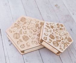 Laser Engraving For Nuts Wooden Gift Box Free CDR