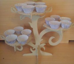 Cnc Laser Cut Tree Shaped Cake Tray With 3 Floors Free CDR