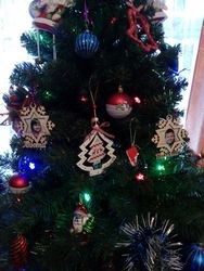LaserCut Christmas Tree Decorations Free CDR