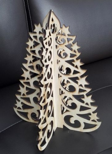 Fai Da te. Modelli Di Alberi Di Natale Puzzle 3d Vettore Per Cnc Free CDR