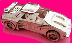 Laser Cut Racing Car 3d Puzzle Pattern Free CDR