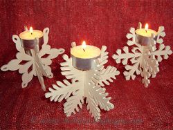 Laser Cut Snowflake Candle Holder Free CDR