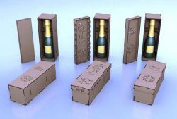 Cnc Laser Cut Wooden Case Wine Bottles Free CDR