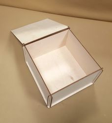 Laser Cut Wood Storage Box With Lid Free CDR