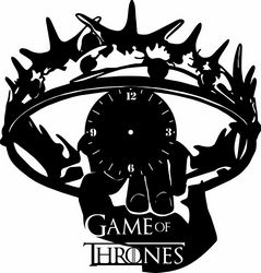Crown Logo Game Of Thrones Clock Free CDR