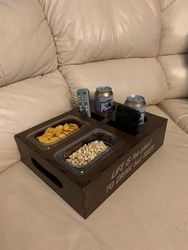 Laser Cut Drink Organizer Tv Remote Mobile Holder Snack Container Free CDR