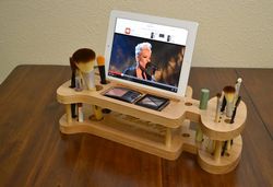 Organizer For Ladies Makeup Kit Ipad Stand Pen Holder Cnc Laser Template Free CDR