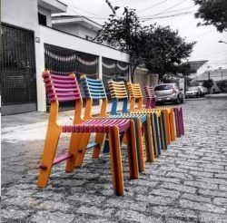 Cnc Laser Cut Wooden Colorful Chairs Free CDR