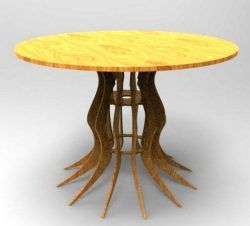 Cnc Laser Cut Wooden Round Dining Table Free CDR