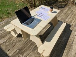 Laser Cut Flat Pack Picnic Table Free CDR