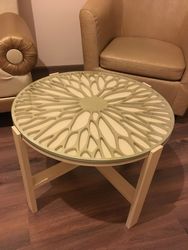 Laser Cut Modern Creative Round Table Top Free CDR