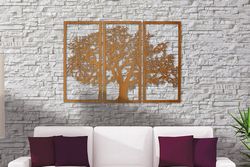 Laser Cut Tree Of Life 3 Panel Wood Wall Art Free CDR