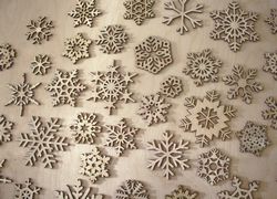 Laser Cut Wood Snowflakes Ornaments Free CDR