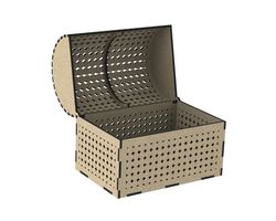Laser Cut Wooden Chest With Decorative Lid Free CDR