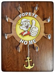 Popeye Home Hanger Hook Wooden Free CDR