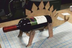 Cnc Laser Cut Stegosaurus Shaped Wine Bottle Holder Free CDR
