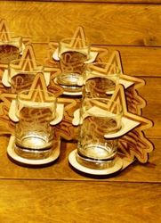Cnc Laser Cut Star Shaped Water Cup Free CDR