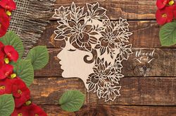 Wall Panels Girl Face Decorations Free CDR