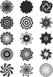 Collection Of Abstract Flowers Free CDR