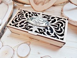 Laser Cut Decorative Wooden Gift Box Free CDR