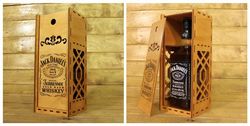 Laser Cut Jack Daniels Whisky Wooden Box Free CDR