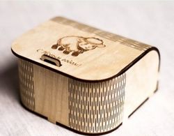 Laser Cut Small Gift Box Wooden Jewelry Box Free CDR