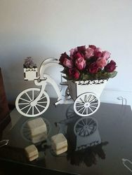 Laser Cut Wooden Cycle Flower Box Free CDR