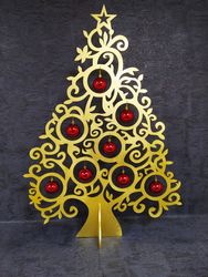 Laser Cut Christmas Ornament Tree Unique Christmas Decoration Free CDR