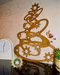 Laser Cut Christmas Tree Decorations Wooden Free CDR